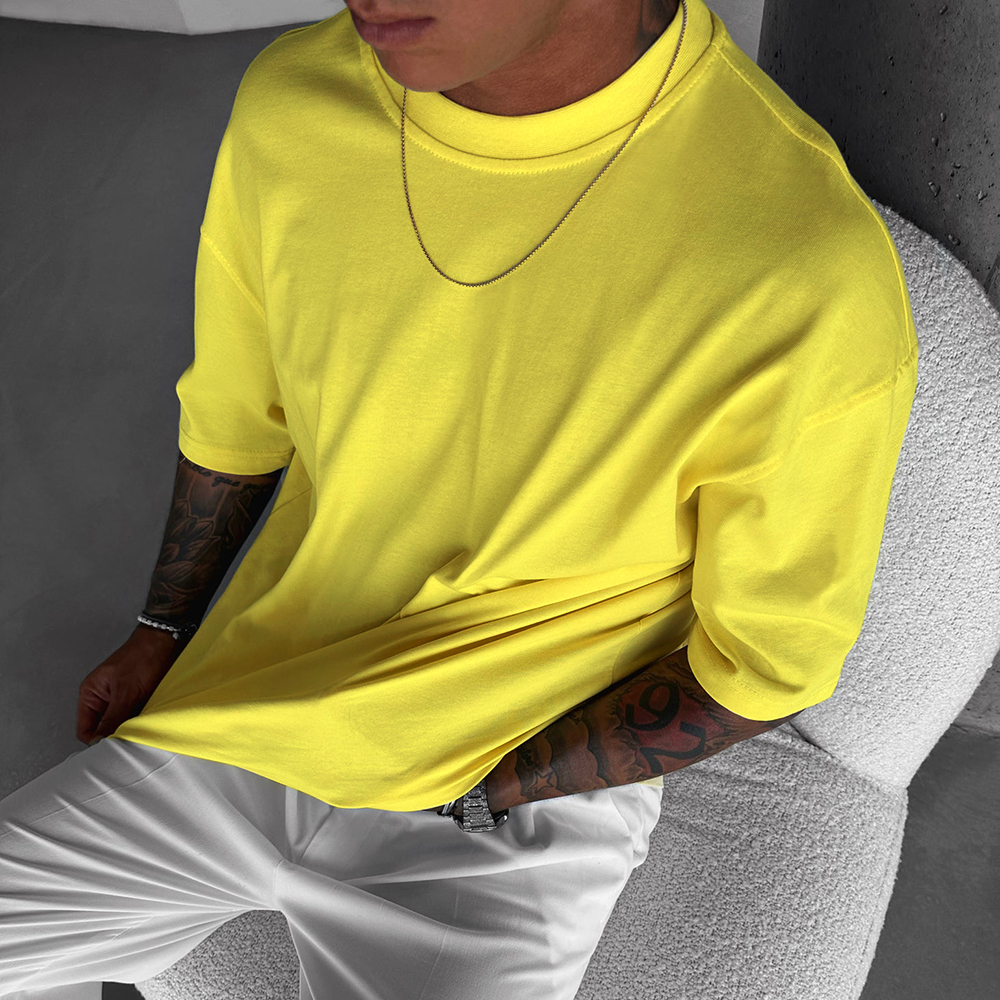 Neutral Simple Basic Solid Color T-shirt