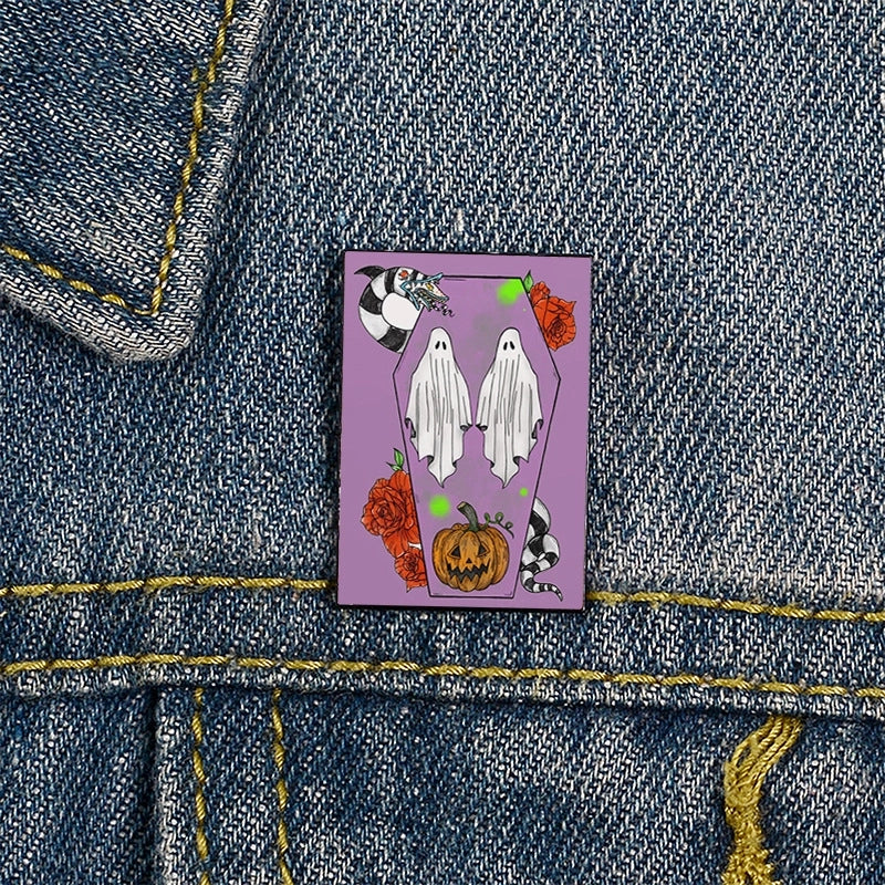 Streetwear Pin Letter Ghost Alloy Unisex Brooches