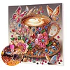 (Pre-Framed)Coffee-Special Shape Diamond Painting Kit(25x25cm)