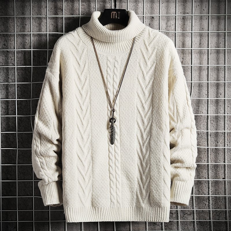 Turtleneck Thick Pattern Sweater