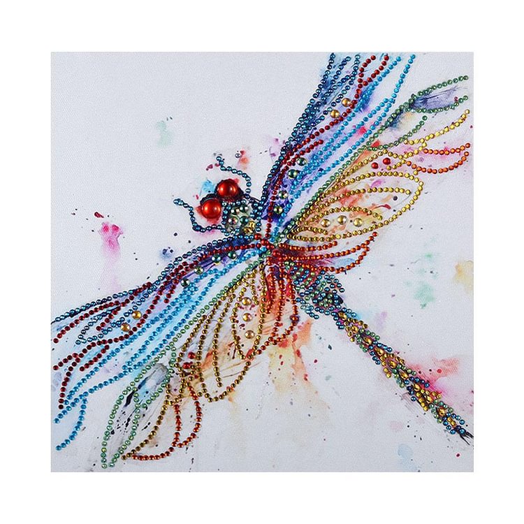 Dragonfly  Special Shape Partial  Diamond Painting 30X30cm