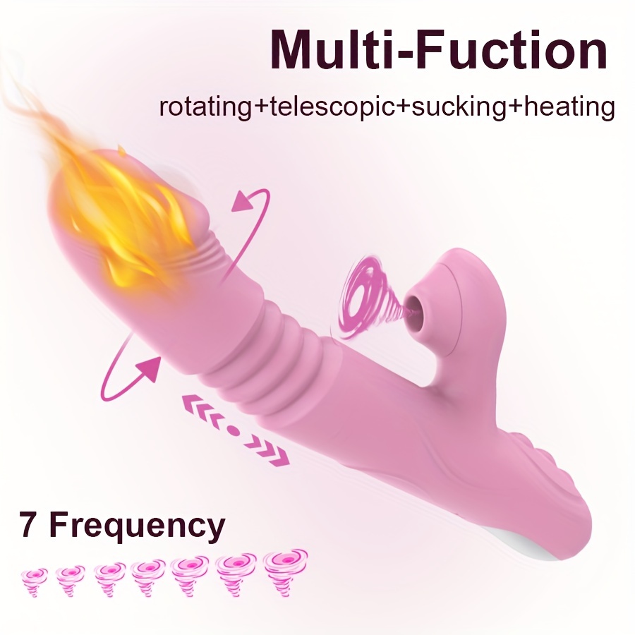 Telescopic Vibrator with 7 Vibration Modes, Heated Clitoral Stimulator, G-spot Stimulation