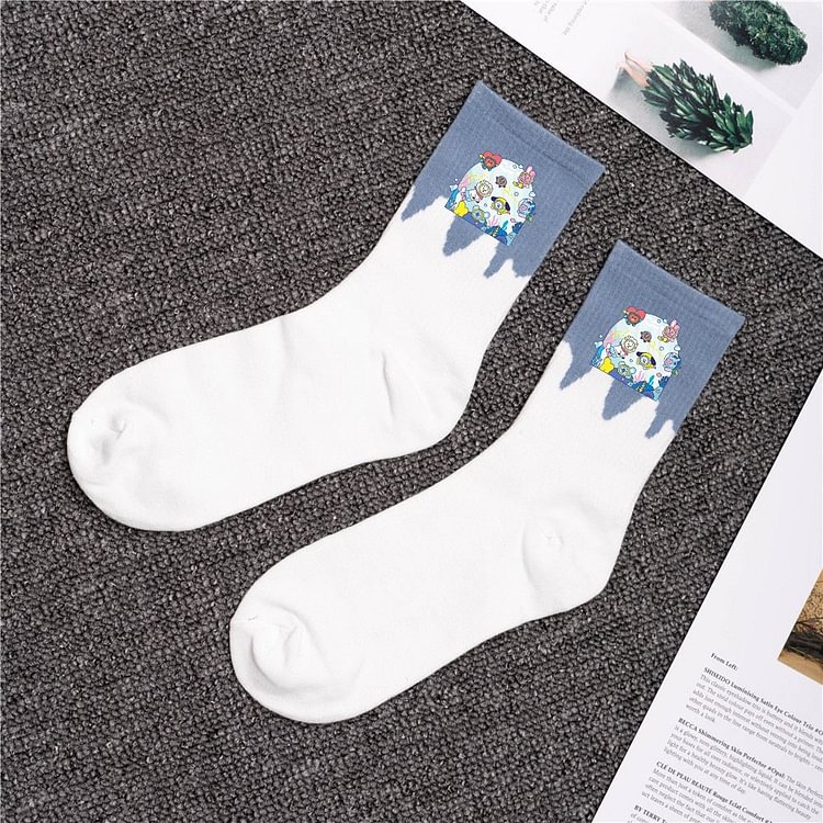 BT21 Let's Splash Cotton Socks