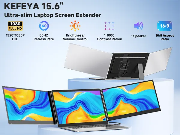KEFEYA P7 15.6 inch FHD 1080P Laptop Screen Extender