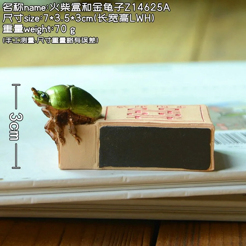 Simulation Caterpillar Scarab Beetle Figurine Miniature Fairy Garden Decoration Liftstyle Bonsai Decor