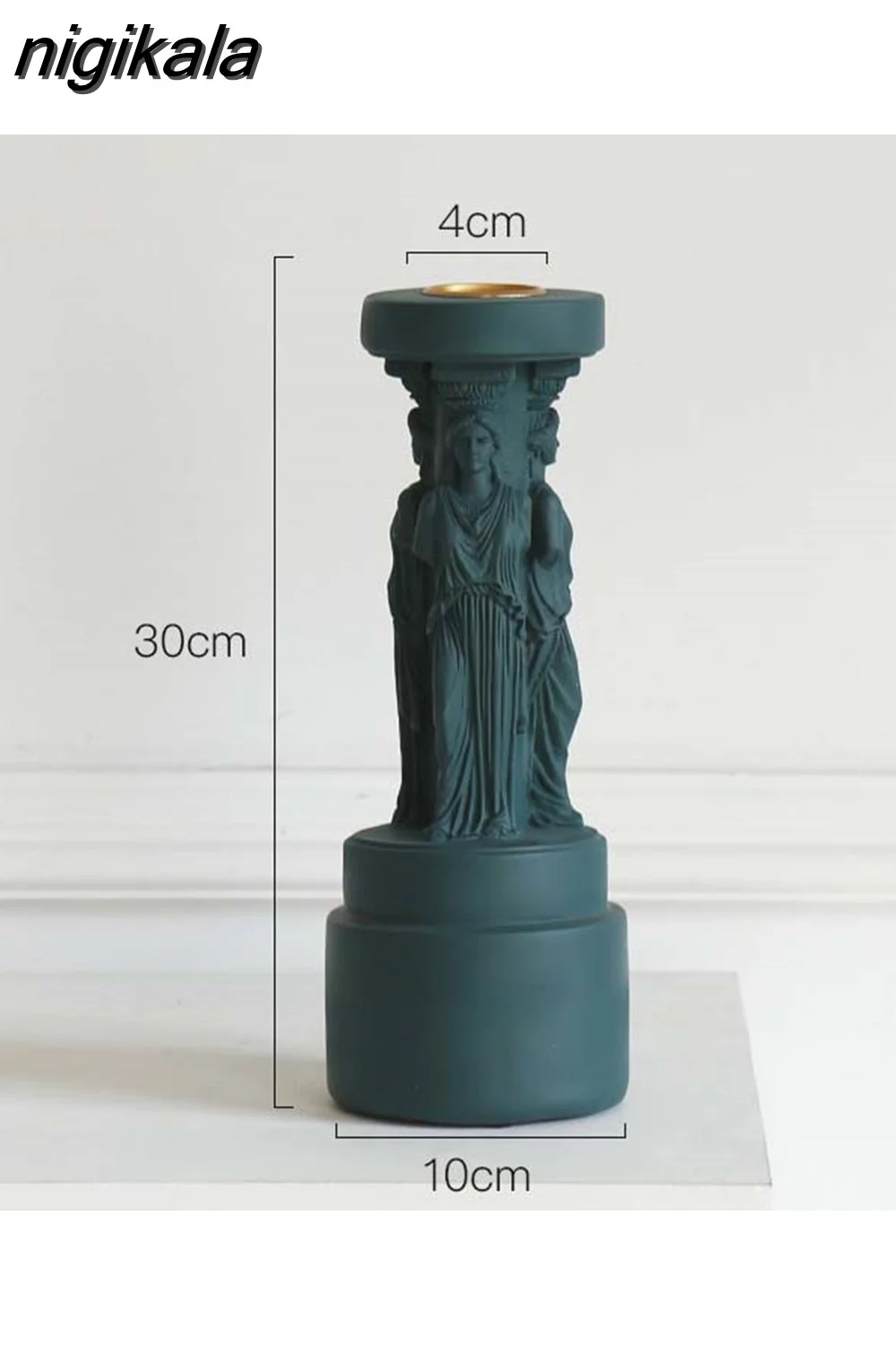 nigikala Home Decoration Aromatherapy Candle Holder Resin Sculpture Chandelier Silicone Candle Mold Retro Roman Column Shape