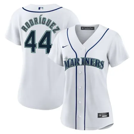 Women's Seattle Mariners #44 Julio Rodriguez  White Home Replica Jersey