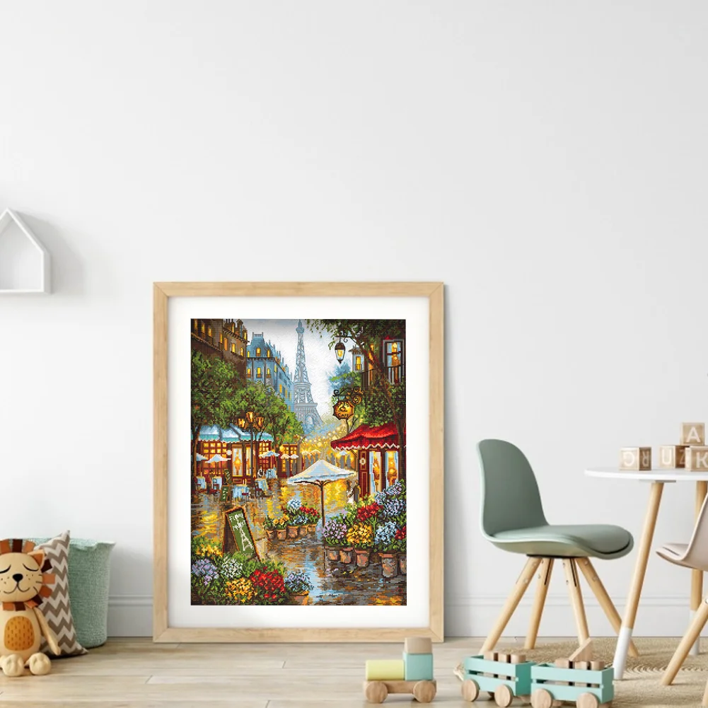 14CT Full Stamped Cross Stitch - Paris(Canvas|40*50CM)
