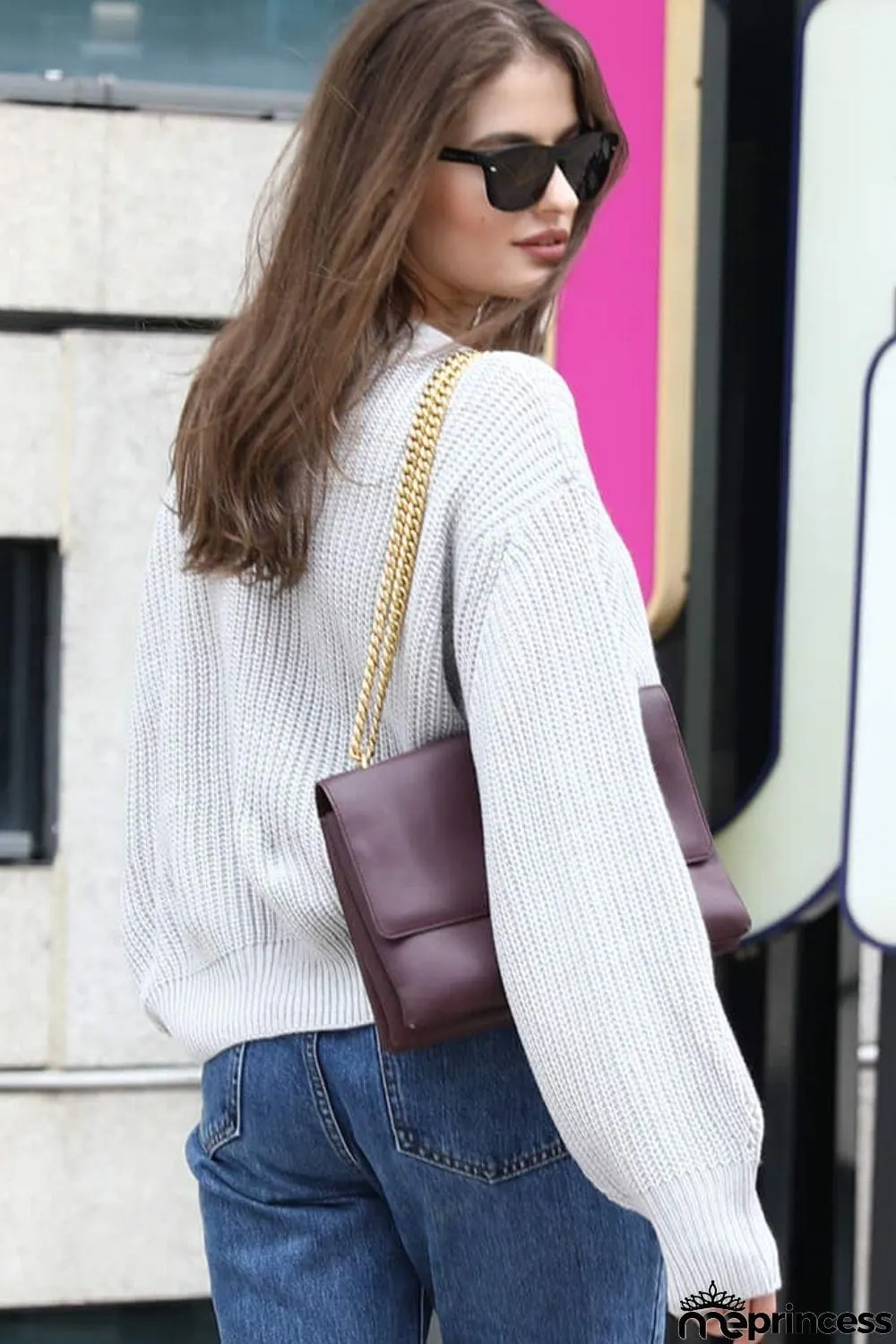 Button Front Dropped Shoulder Cardigan