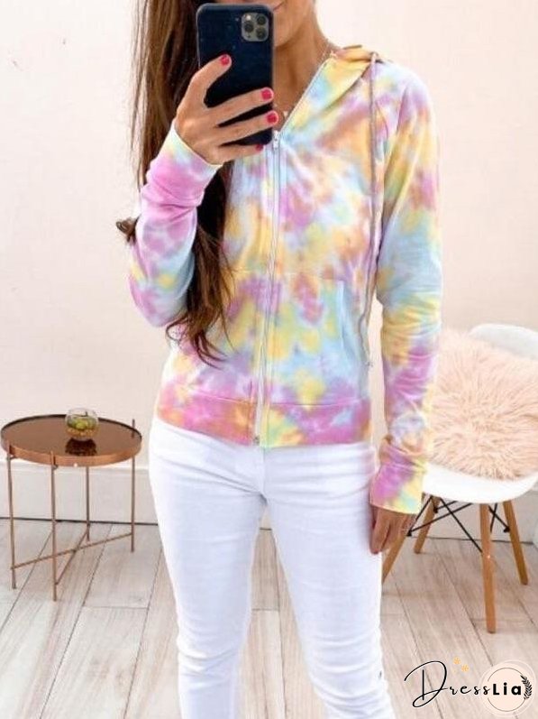 Women's Tie-dyed Colorful Coat