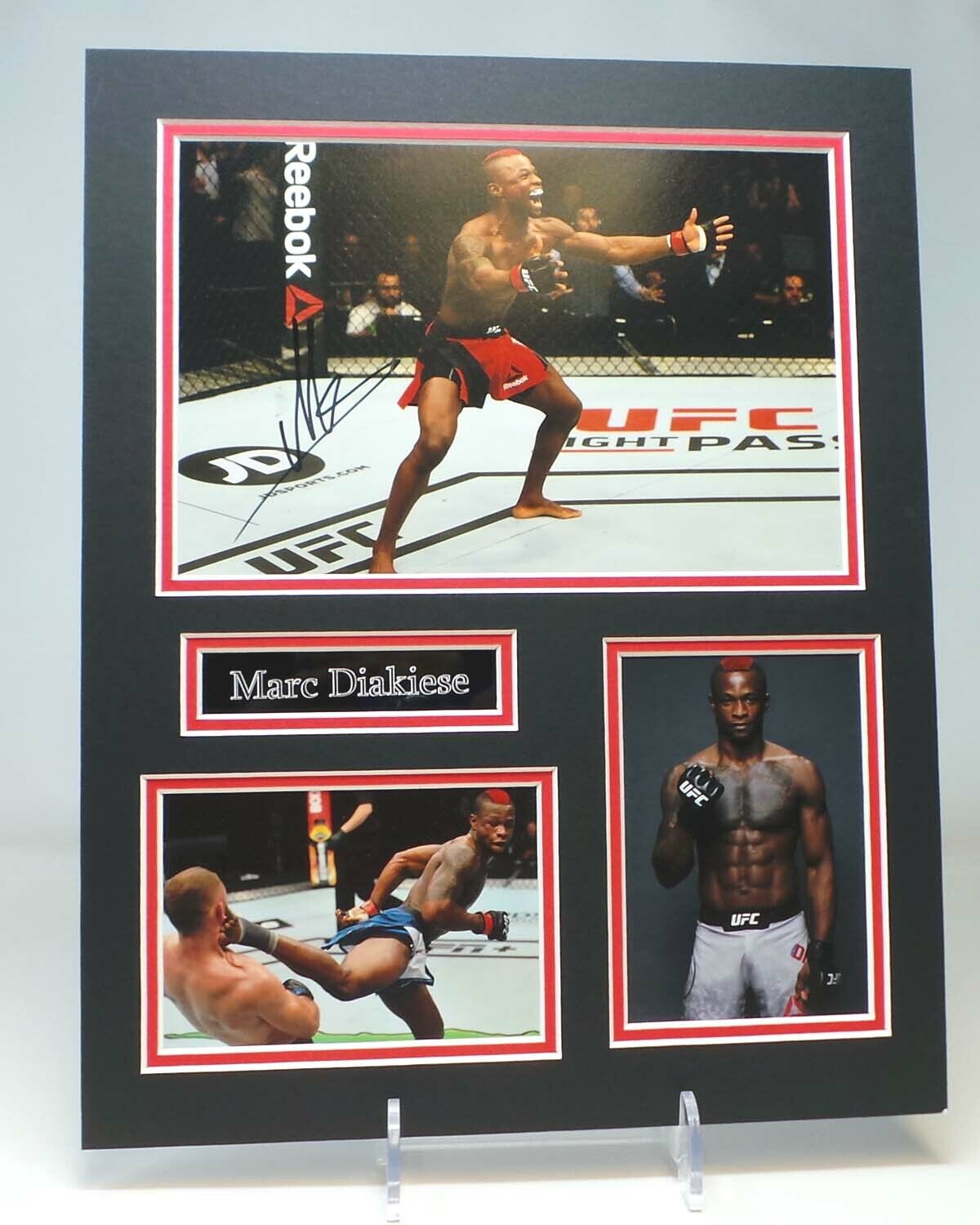 Marc DIAKIESE Bonecrusher Signed Mounted Photo Poster painting Display AFTAL RD COA MMA Fighter