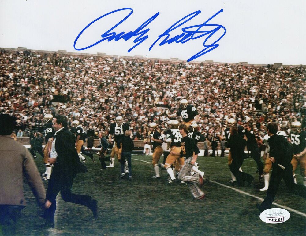 Rudy Ruettiger Autograph 8x10 Photo Poster painting Norte Dame Signed