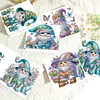 Garden Gnome DIY Diamond Painting Greeting Card Set with Envelopes, Partial Drill Rhinestone Mosaic Postcards 5.91x5.91 inch for Birthdays and Special Occasions