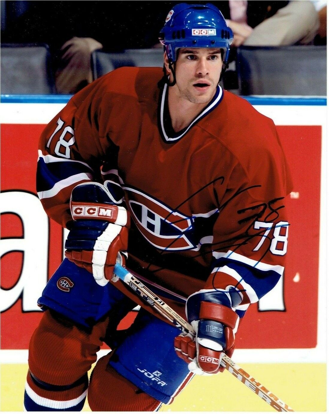 ERIK LANDRY autographed SIGNED MONTREAL CANADIENS 8X10 Photo Poster painting