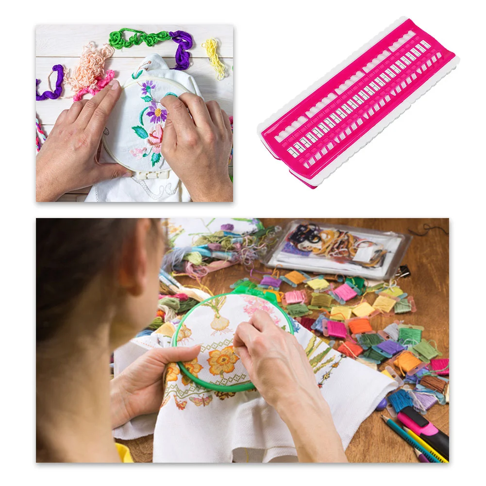 Cross Stitch Row Line Tools 50 Position Embroidery Floss Thread Organizer(27.5*11cm)