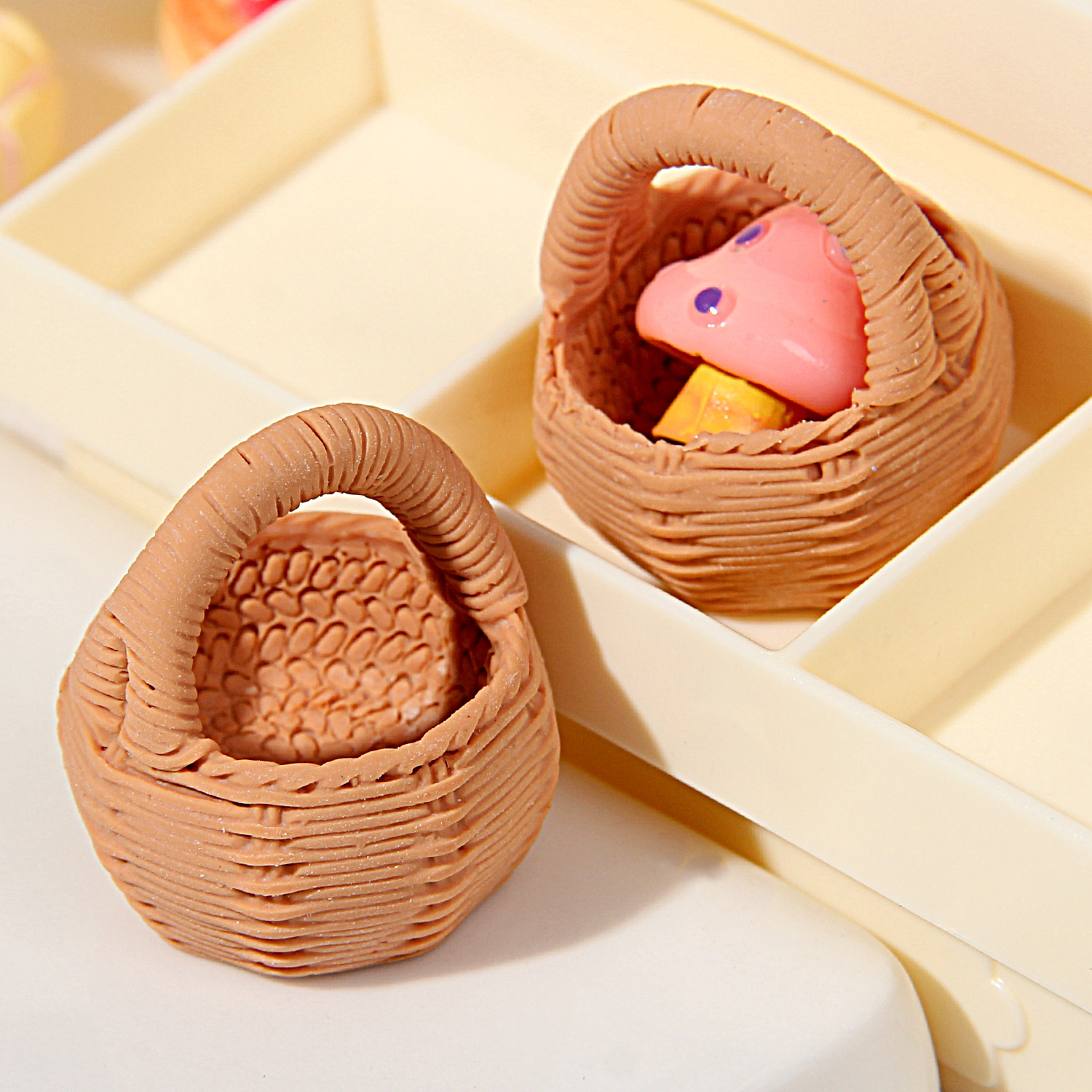 Mini Resin Basket Charms