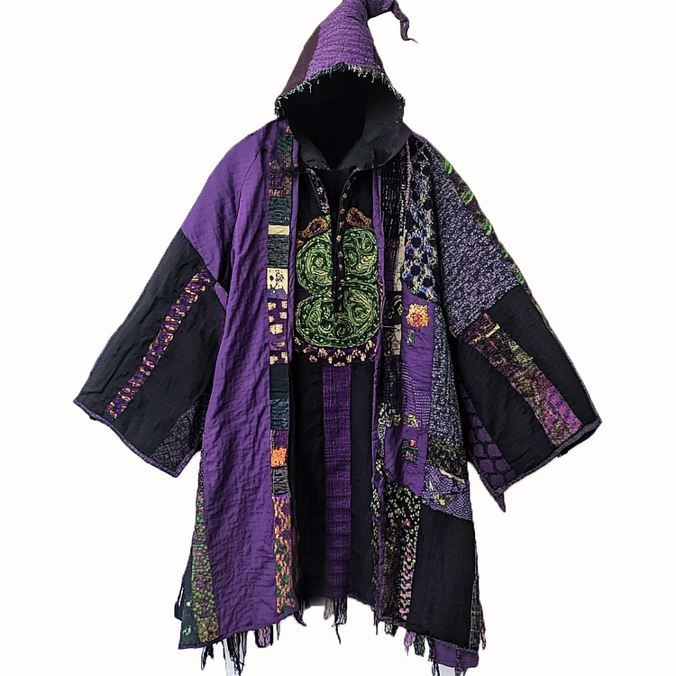 Ethnic print magic cap and gown 6487