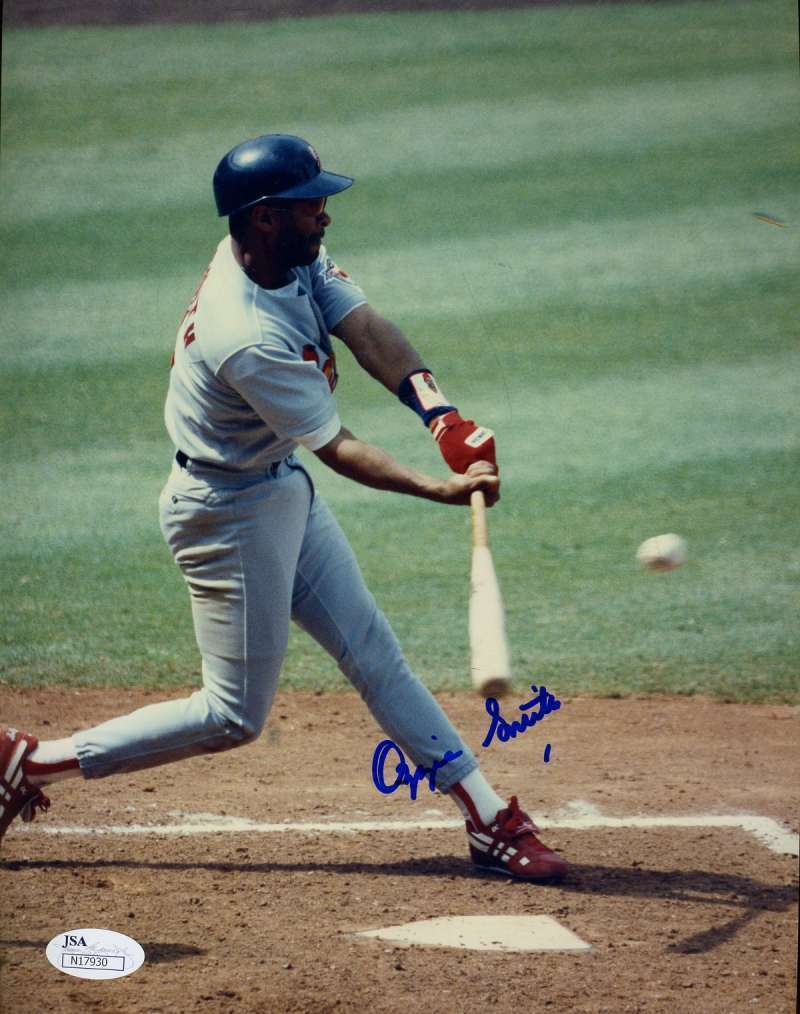 Ozzie Smith Jsa Cert 1/1 Original Image 8x10 Photo Poster painting Authentic Autograph