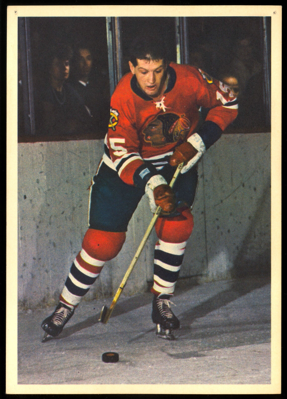 1963-64 TORONTO STARS IN ACTION ERIC NESTERENKO CHICAGO BLACK HAWKS Photo Poster painting CARD