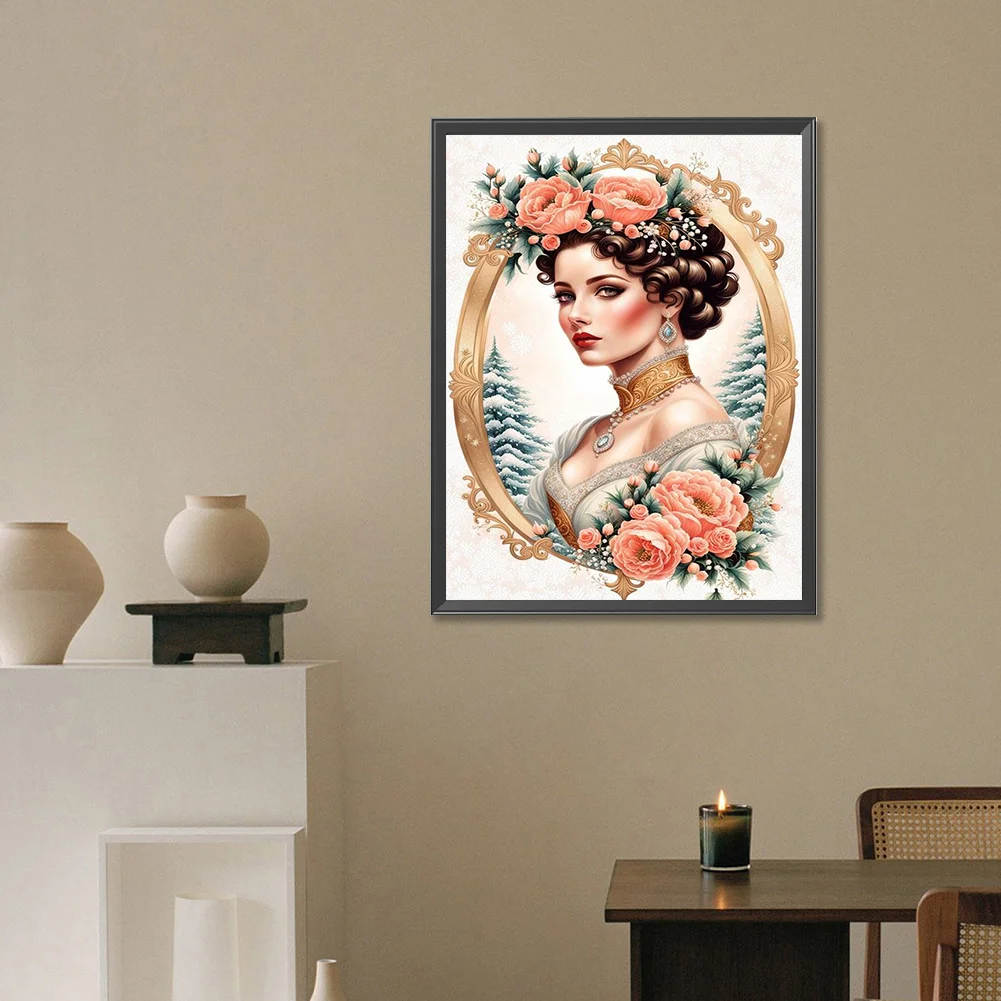 Full Round Diamond Painting 30*40cm - Noblewoman