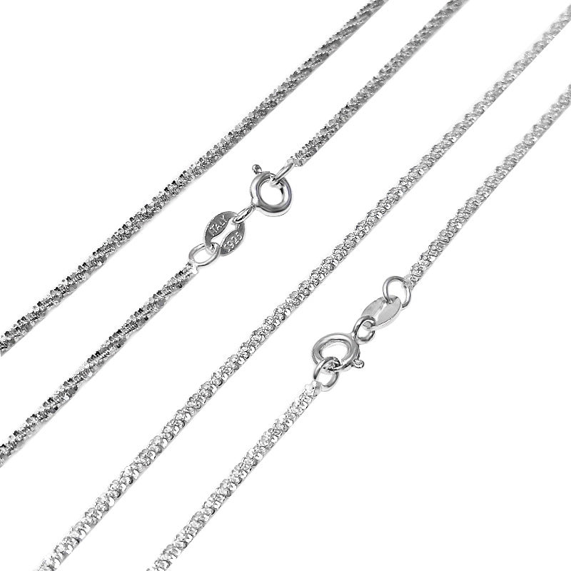 925 Sterling Silver Plating Chain Solid Color Flower