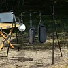 Camping Cookware Storage Bag Travel Tableware Pouch for Outdoor Picnic (Black)