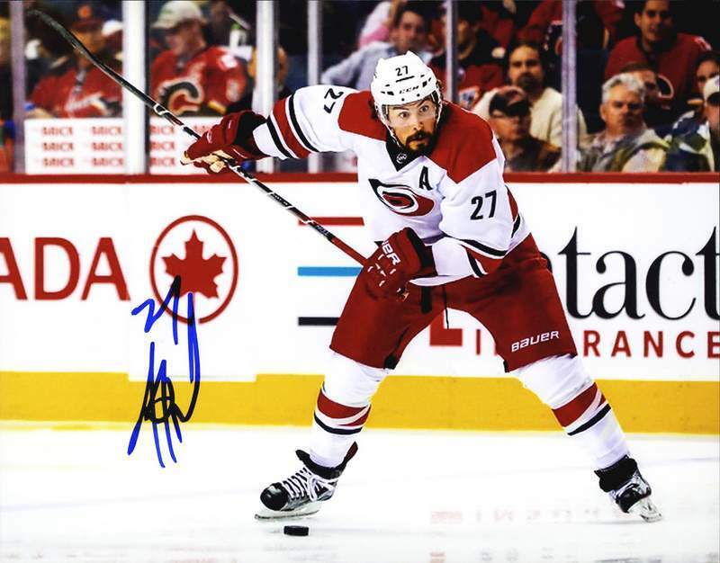 Justin Faulk authentic signed NHL hockey 8x10 Photo Poster painting W/Cert Autographed A0002