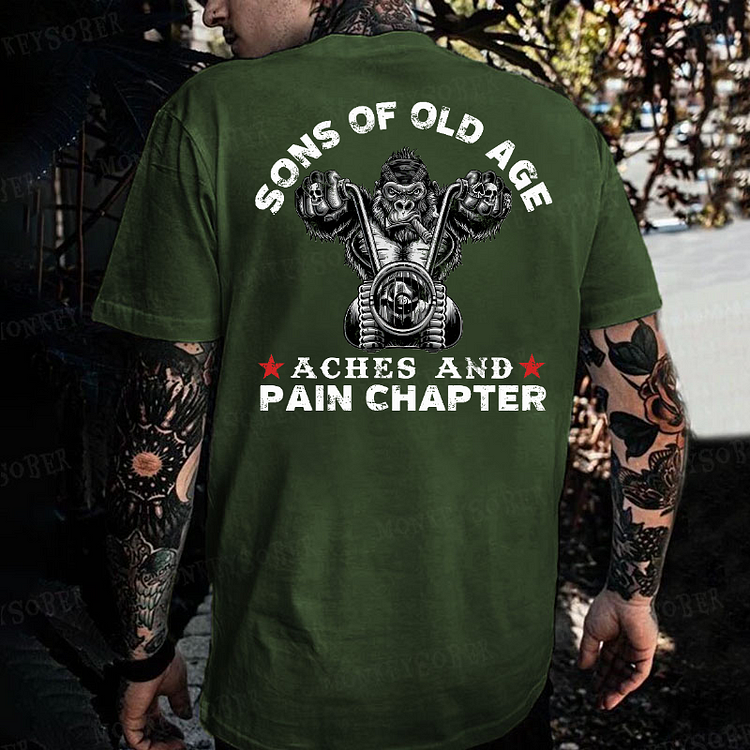 Sons Of Old Age Aches And Pain Chapter Monkey T-shirt