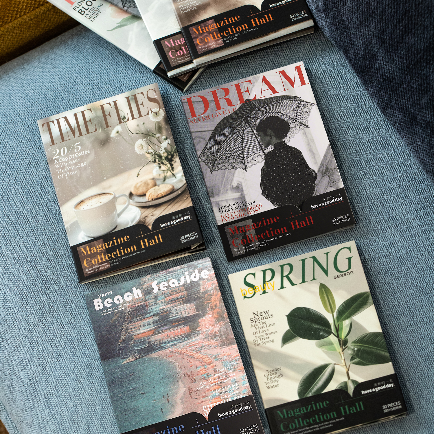 소재 종이 - 매거진 컬렉션 갤러리 시리즈 빈티지 캐릭터 커피