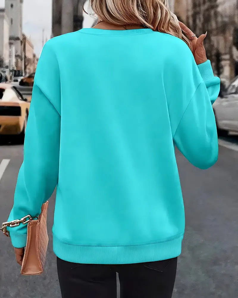 Unique printed long sleeve sweatshirt