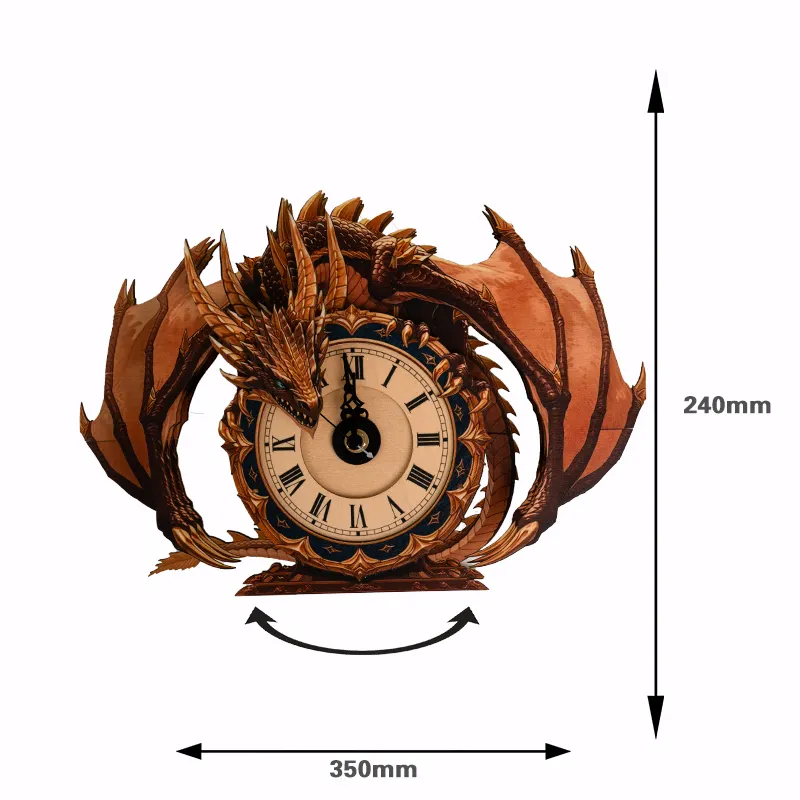 Dragon of Time Wooden Clock Puzzle