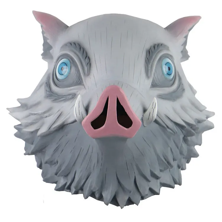 Hashibira Inosuke Gray Pig Push Mask Cosplay Costume Outfits Halloween Carnival Suit
