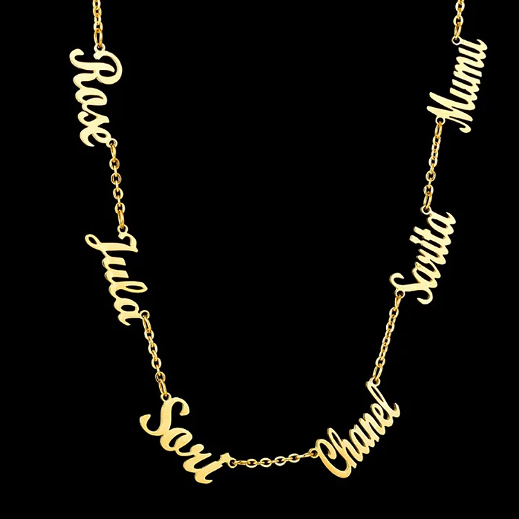 Custom Names Nameplates Pendants O-chain Necklaces Jewelry