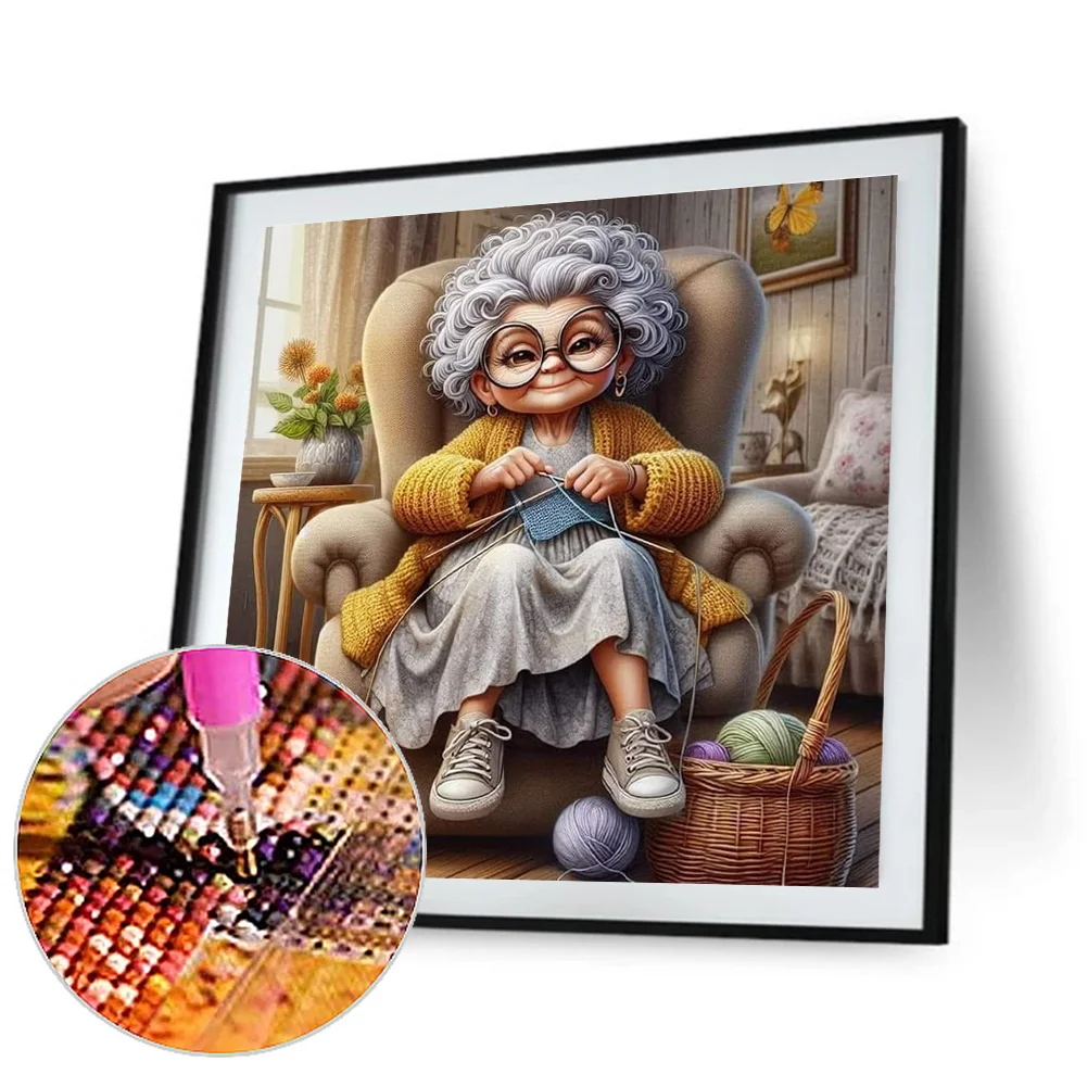 Diamond Painting - Full Round Drill - Grandma(Canvas|30*30cm)