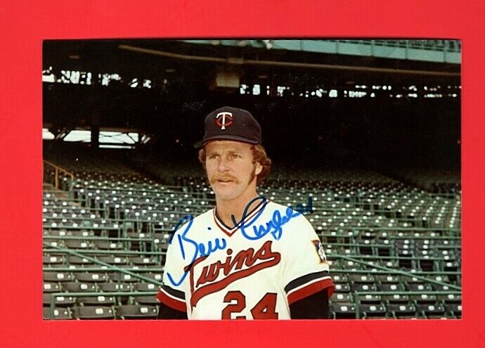 1973-76 BILL CAMPBELL-MINNESOTA TWINS 4X6 AUTOGRAPHED COLOR GLOSSY Photo Poster painting