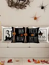 4 Set Happy Halloween Farmhouse Pillows Halloween Party Pillow Decorative Covers