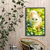 (40*60cm)Cat in Garden - Full Round Drill Diamond Painting