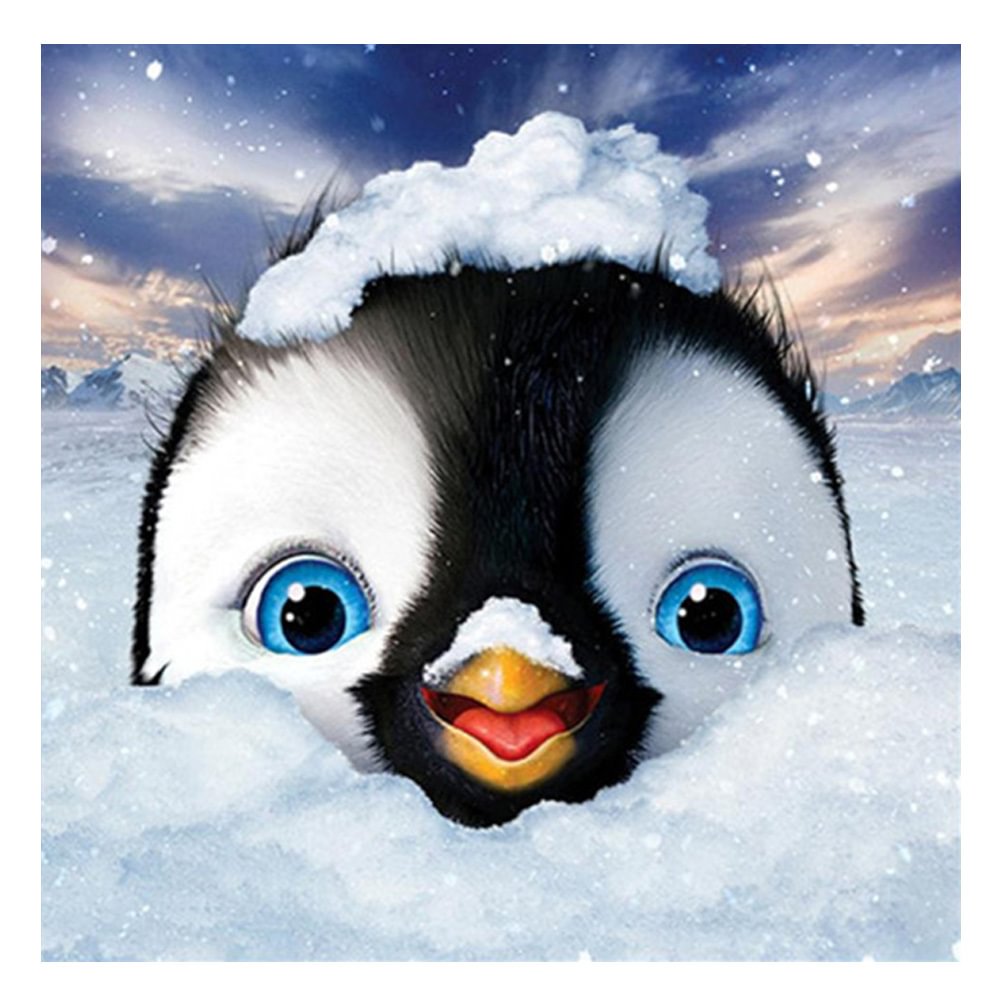 Snow Penguin - Full Round - Diamond Drill