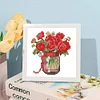 12pcs Flowers DIY Mini Round Diamond Painting Table Decor No Frame15x15cm