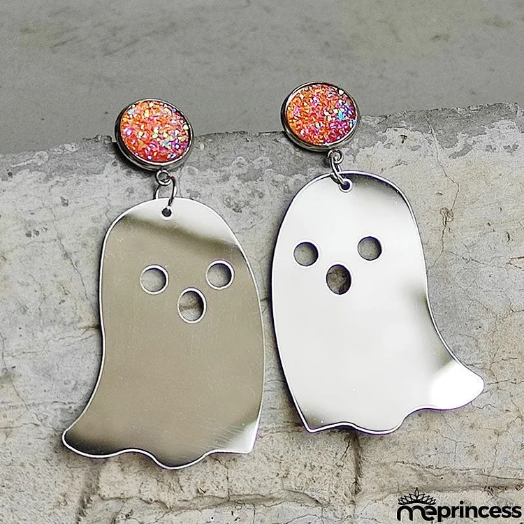 Ghost Shape Acrylic Dangle Earrings