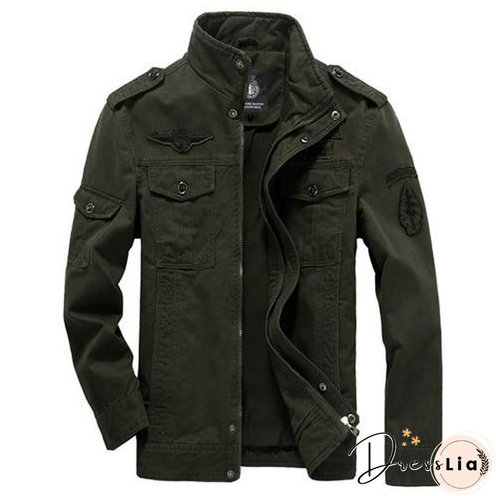 Cotton Military Jacket Men coat Soldier MA1 Style Army Jackets Male Brand Mens Bomber Jackets Plus Size M-6XL