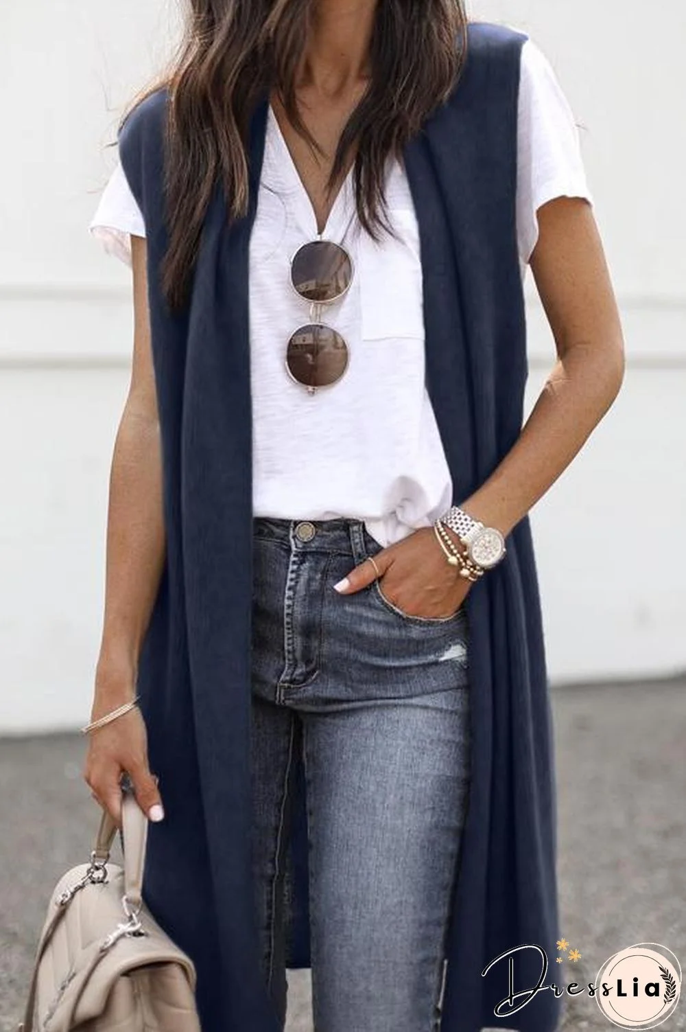Fashion Long Vest Cardigan
