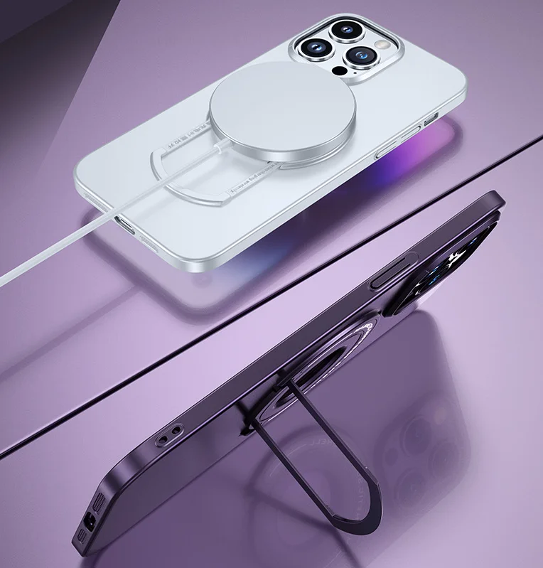 Suitable for iPhone 13/14 Series Magnetic Invisible Bracket Phone Case