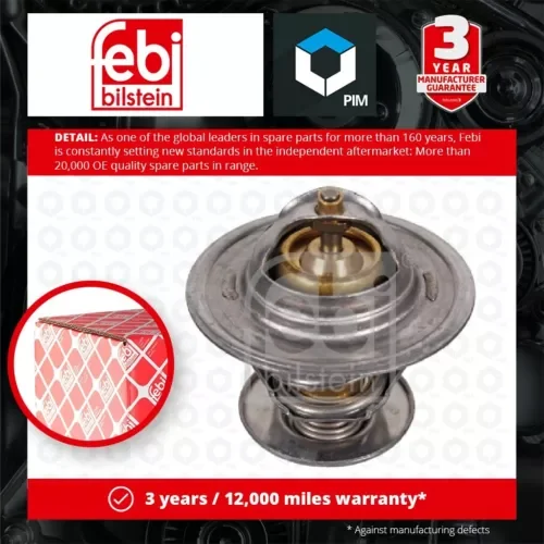 Coolant Thermostat fits VW GOLF 74 to 11 03G121113A 032121113 044121113 Febi New Parts