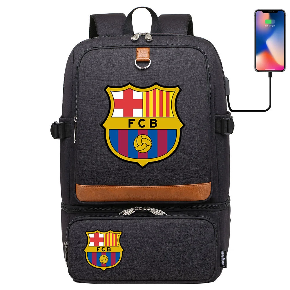 Buzzdaisy Score Big with Lionel Messi: Multi-Pocket Backpack with USB Charging and 15-Inch Laptop Capacity