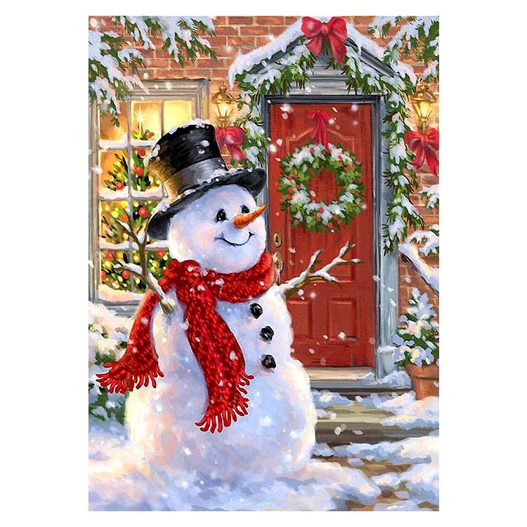Diamond Painting - Full Round - Christmas Snowman(40*30cm)