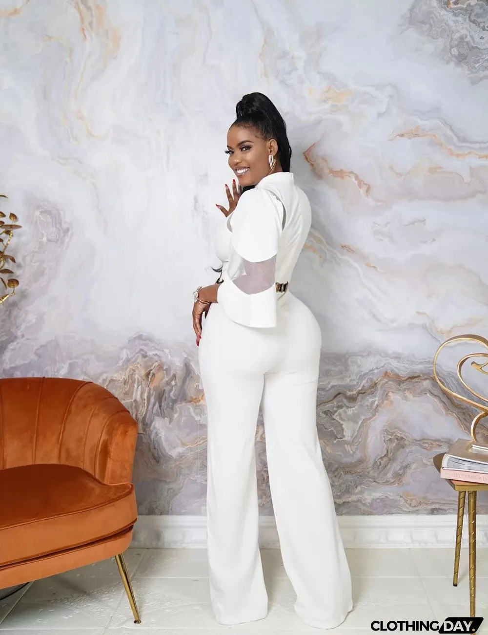 Fashion Net Yarn Patchwork Sexy Jumpsuit