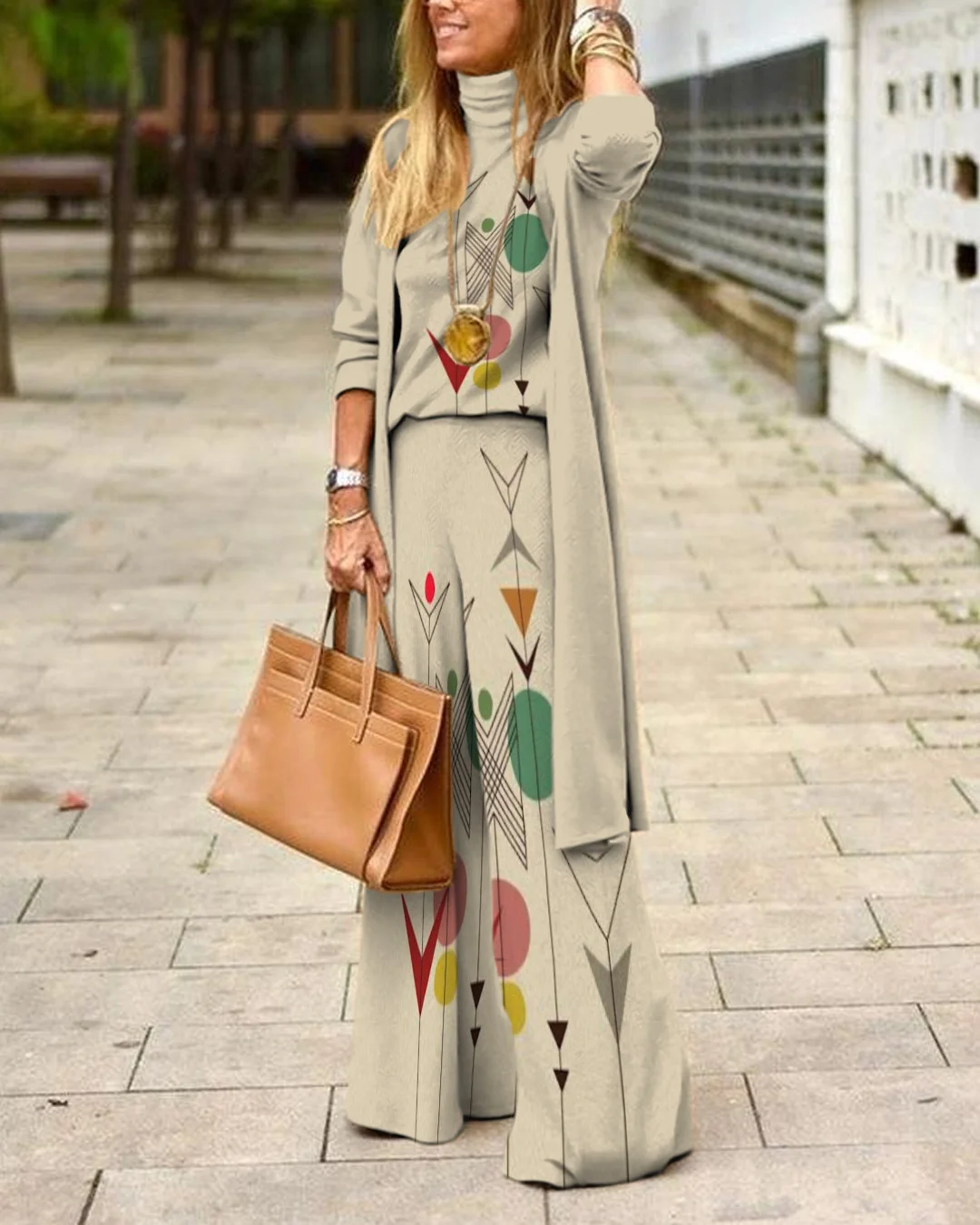 Herringbone Sweater Three-Piece Suit 0a82