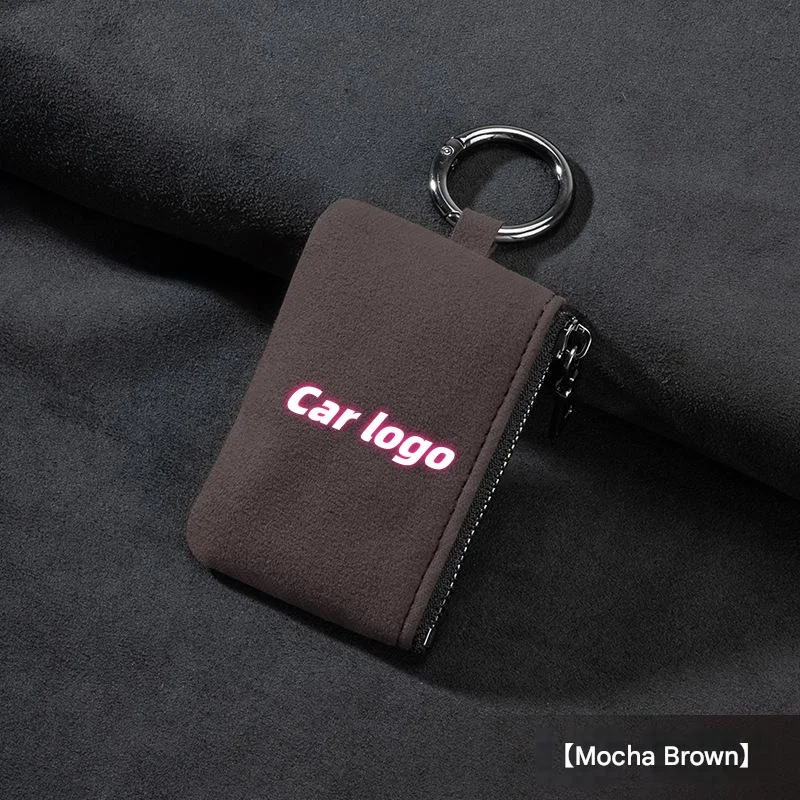 Car key suede anti-lost key bag