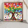 Four Seasons Colorful Tree DIY Button Art Painting Kit 30x30cm